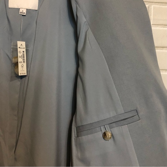 New Madewell Larsen Drapeweave Overcast Blue Lined Jacket Blazer S - Picture 11 of 15